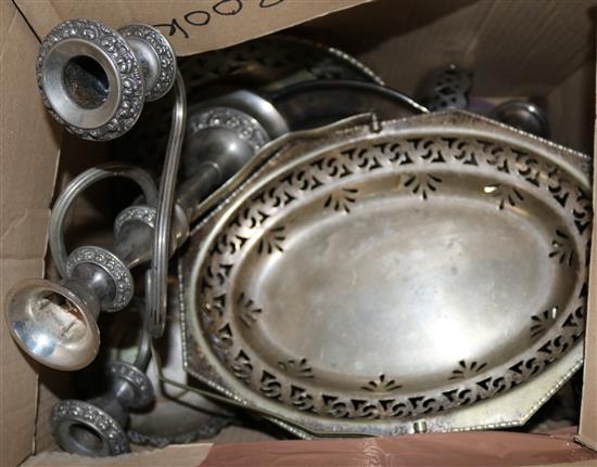Quantity of silver plate
